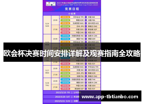 欧会杯决赛时间安排详解及观赛指南全攻略